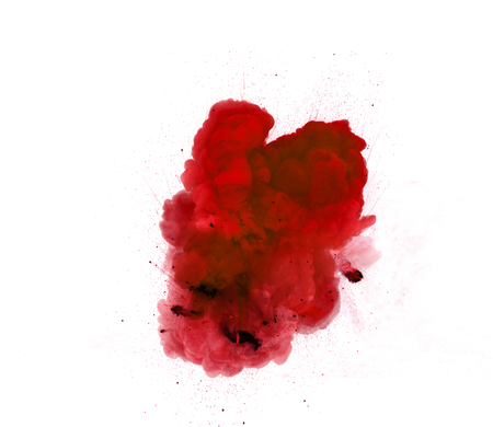 Abstract, red explosion of fire against white background *** Local Caption *** Abstract, red explosion of fire against white backgroundの写真素材