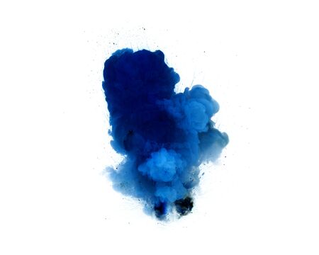 Abstract, blue explosion of fire against white background *** Local Caption *** Abstract, blue explosion of fire against white backgroundの写真素材