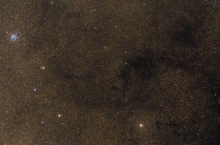 Wild Duck cluster of stars against stars of mily way