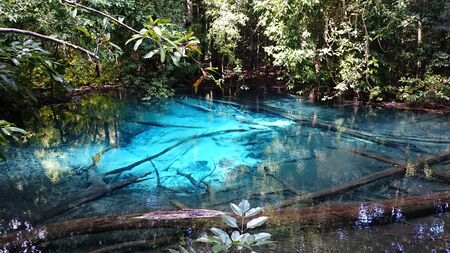 Blue Pool in Thailandの写真素材