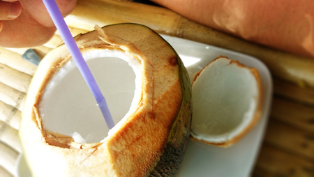Fresh Coconut Water Drinkの写真素材