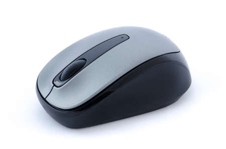 Isolated wireless computer mouse on white background