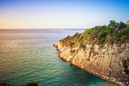 Xigia bay on Zakynthos island at sunset, Greeceのeditorial素材