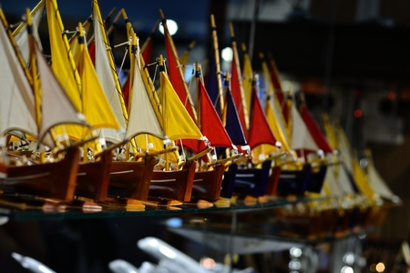 miniature sailboatsの写真素材
