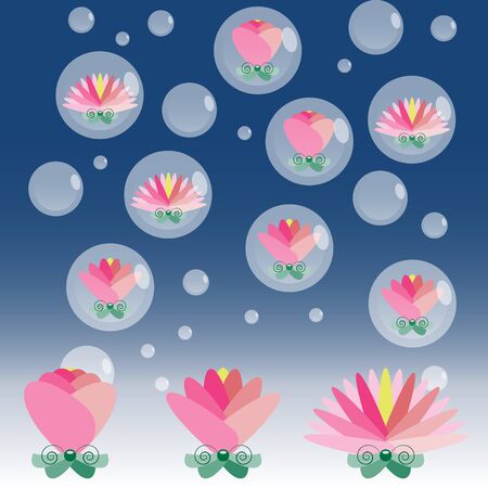 The flower is bloomingのイラスト素材