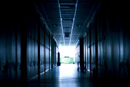 Corridor in tungsingen lightの写真素材