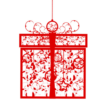 Stylized gift box, vector illustrationのイラスト素材