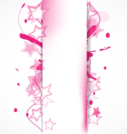 fancy banner with starsのイラスト素材