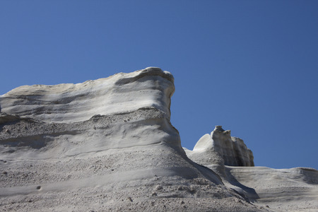 Amazing moonscape beach of Sarakinikoの写真素材