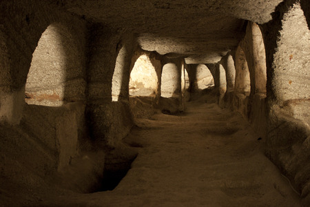 Antient christian catacombs, Milos island, Greeceのeditorial素材