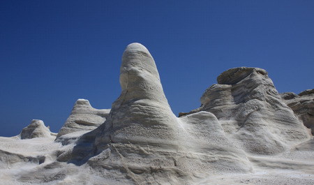 Amazing moonscape beach of Sarakinikoの写真素材
