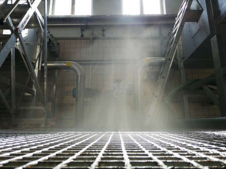 Production line of the plant for the production. Industrial backgroundの写真素材
