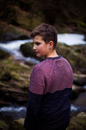 Young boy posing in Natureの写真素材