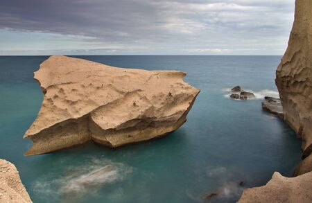 Rocky coast of San Miguel del Tajao of the southeast part of Tenerife in the Spanish Canary Islandsの写真素材