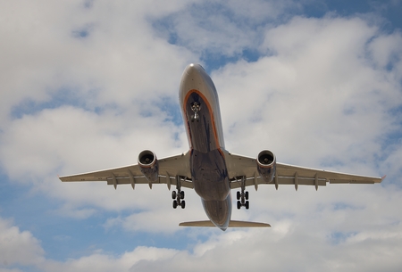 Airplane landingの写真素材