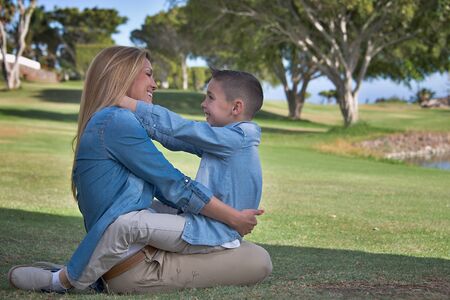 mother and sonの写真素材