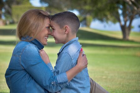 mother and sonの写真素材