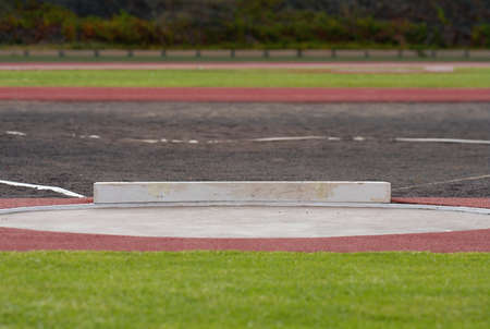 Athletics shot put, shot put circle