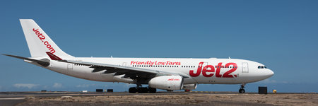 Tenerife, Spain May 2st, 2024. Jet2 Airlines Airbus A330-243. Image of a Jet2 Airlines plane taxiing at Tenerifeのeditorial素材