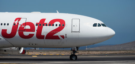 Tenerife, Spain May 4th, 2024. Jet2 Airlines Airbus A330-243. Image of a Jet2 Airlines plane taxiing at Tenerifeのeditorial素材