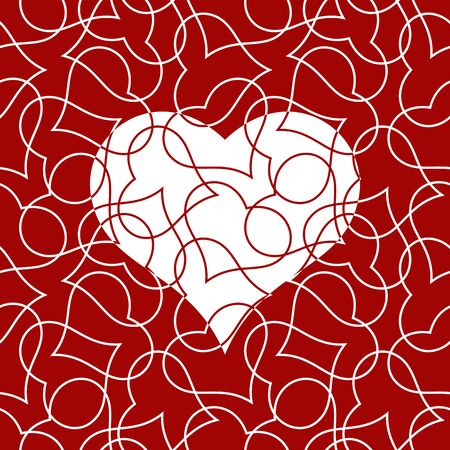 Heart seamless pattern for Valentines day card backgroundのイラスト素材