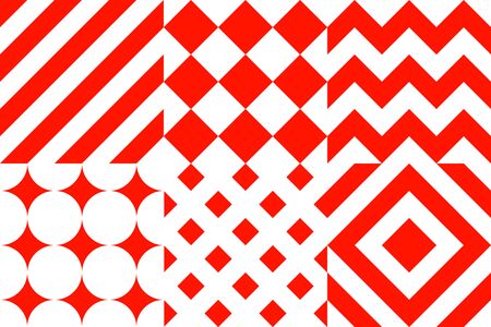 Simple seamless pattern setのイラスト素材