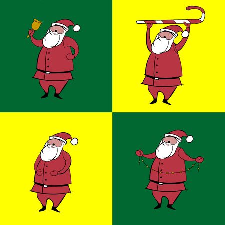 Merry Christmas Santa Clausのイラスト素材
