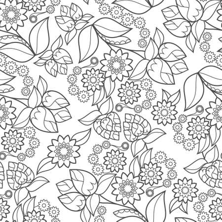 Background floral seamless textureのイラスト素材