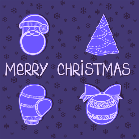 Merry Christmas greeting cardのイラスト素材