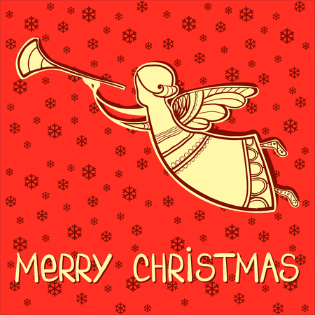 Merry Christmas greeting cardのイラスト素材