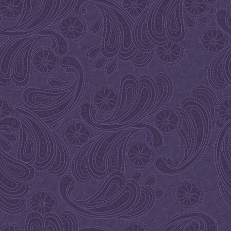 Floral doodle seamless background texture patternのイラスト素材