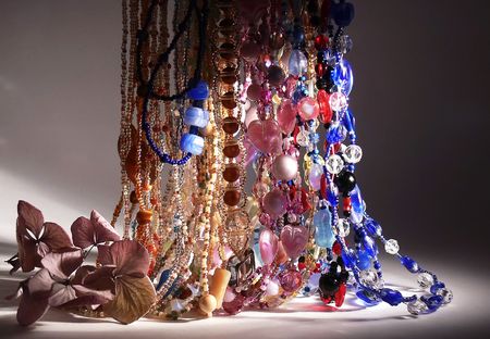 Still life of colorful beads