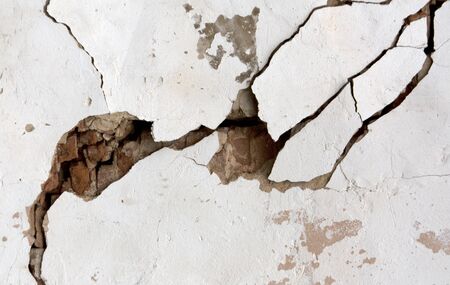 Old cracked plaster wall. Architectural backgroundの写真素材