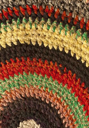 Old color handmade textile carpet. Home and interiors.