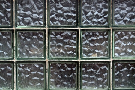 Glass block wall texture. Architectural background.の写真素材