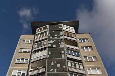 Old residential building. Architectural background