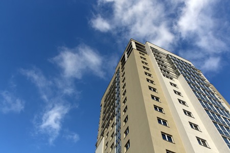 Modern residential building. Architectural background.のeditorial素材