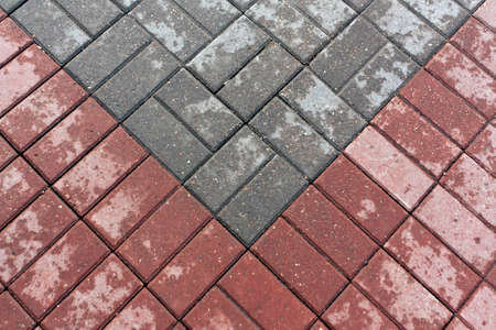Color wet pavement closeup. Background and texture.の写真素材