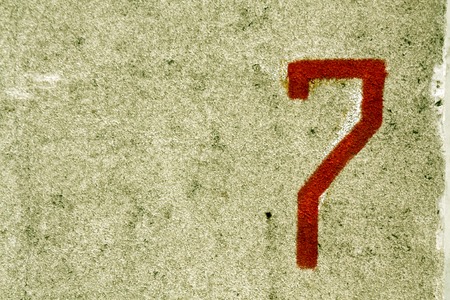 Number seven on grungy cement wall. Abstract background and texture.の写真素材