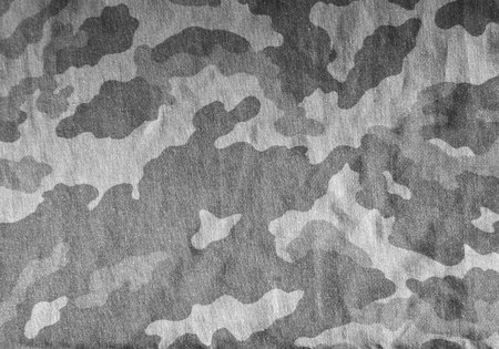 Black and white camouflage uniform cloth pattern. Abstract background and texture for design.の写真素材