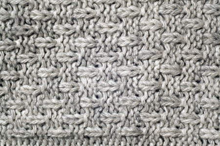 Gray color knitted pattern. Abstract background and texture.の写真素材