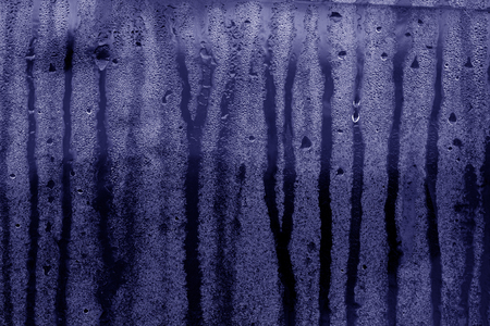 Condensation drops texture in blue tone. Abstract background and texture.の写真素材