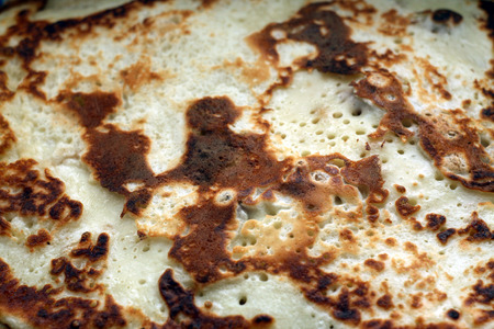 Plate with pancakes. Food and ingredientes.