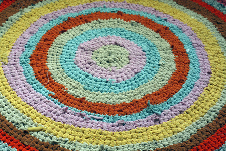 Color hand made rug. Abstract background and texture for design.の写真素材