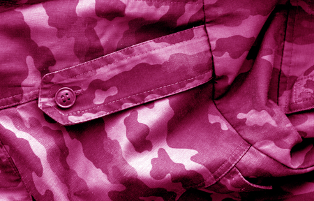 Military uniform pattern with blur effect in pink. Abstract background and texture.の写真素材