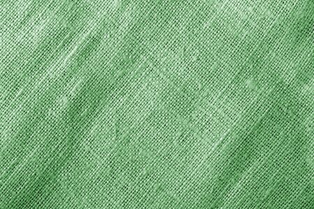 Sack cloth texture in green color. Abstract background and texture.の写真素材