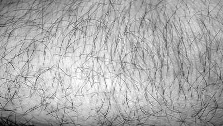 Hairy human hand skin close-up. Body and health background            の写真素材