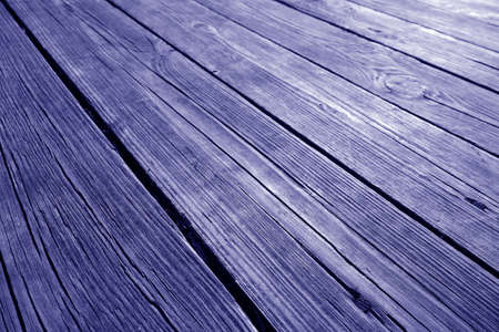 Old wooden terrace floor close-up with blur effect. Background and textureの写真素材