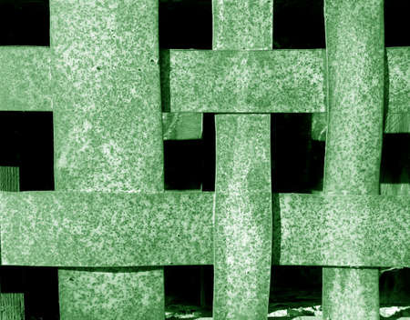 Rusty abstract metal grit construction in green tone. background and texture.の写真素材