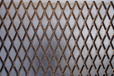 Metal diamond plate pattern. Industrial rough background.